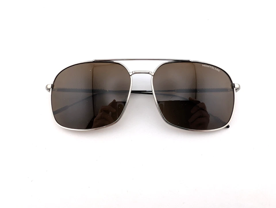 Gafas de sol Montblanc, MB0046S 003 Cat.3 plata pulida, 61-15-145, Japón Foto 1 de 4