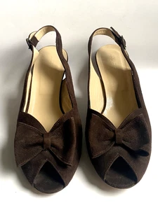 Hobbs schokobraune Wildleder Slingback Peeptoe Schuhe Gr. 39 UK 6 - Bild 1 von 7