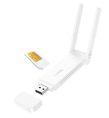 Hoco HI40 Modem Router 4g LTE WiFi 6 Portatile USB A Micro SIM 50 Mbps Bianco - Immagine 1 di 4