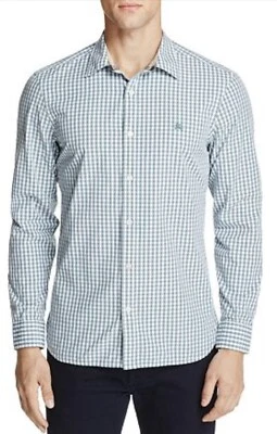Burberry Grizedale Men's Slim Fit Check/plaid Shirt Green Blue Sz 2XL NWT $295 - Image 1 of 4