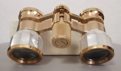 Opernglas Opera Glass Iveco-Lux 2.5 X  Coated in Gold Perlmutt mit OVP Vintage - Bild 1 von 4