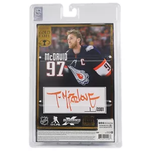 2023 FIGURA CONNOR MCDAVID EDMONTON ENGRASADORES ETIQUETA DORADA FIRMADA POR TODD MCFARLANE - Imagen 1 de 4
