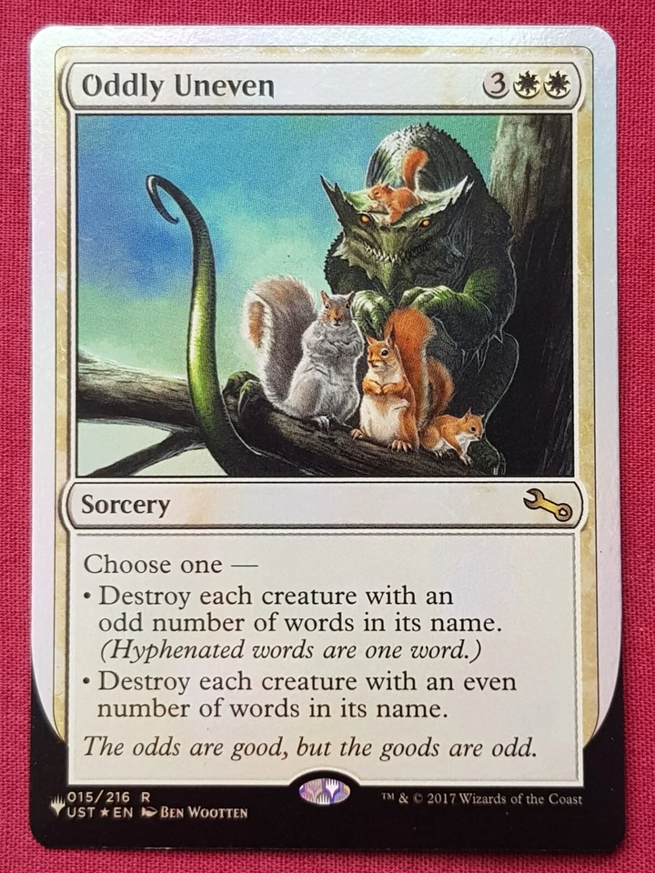 Magic The Gathering UNSTABLE FOIL ODDLY UNEVEN white card MTG - Image 1 of 2