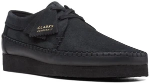 Clarks Originals Mens Weaver Oxfords Lace Up Shoes Charcoal Black Suede 26169443 - Picture 1 of 7
