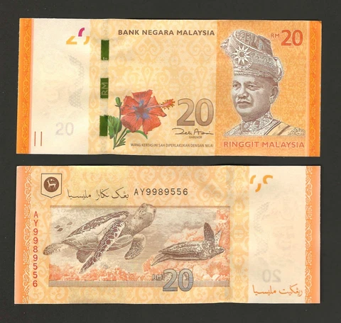 MALAYSIA 20 Ringgit 2012, P-54a Sign: A.Z. Aziz, 12th Series, Original UNC Grade Cover