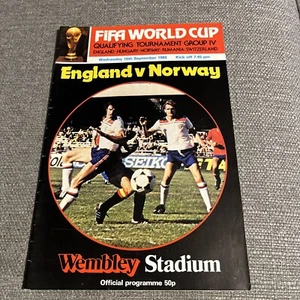 (1). World Cup Qualifier England v Norway 10.9.1980 - Picture 1 of 1