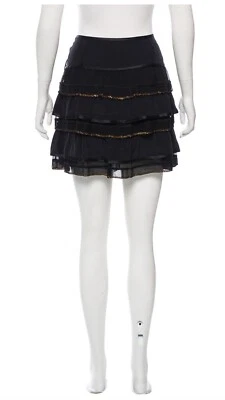 Falda con volantes en capas de seda negra Marc Jacobs  Foto 1 de 3