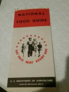 National Food Guide 1946 US Dept of Agriculture, eat this way every day pamphlet - Picture 1 of 12