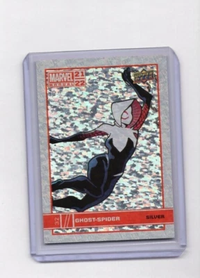 2021-22 UD Marvel Annual GHOST-SPIDER Silver Sparkle Parallel Card MINT! #32 - Image 1 of 2