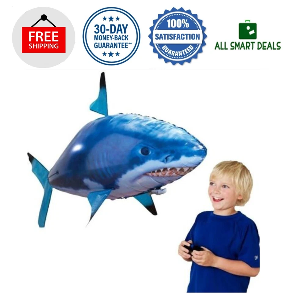 Tiburon A Control Remoto Flotante Volador De Aire Juguetes Regalos Fiesta Payaso - Image 1 of 4