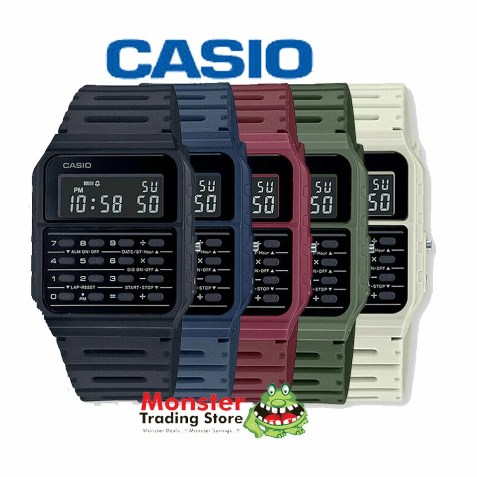 CASIO CALCULATOR WATCH CA53, CA-53, CA-53WB,CA53WF VINTAGE RETRO UNISEX DATABANK - image 1 of 4