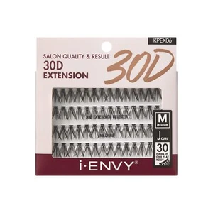 Racimo de extensión de pestañas individuales i-ENVY 30D, fácil de aplicar, (grupos medianos-56) - Imagen 1 de 8