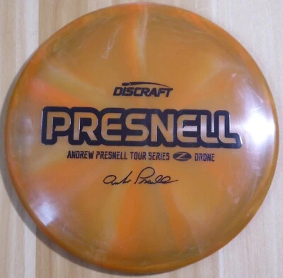 Discraft Swirl Z Drone (Orange, 180g) - 2020 Presnell Tour Series - Image 1 of 4