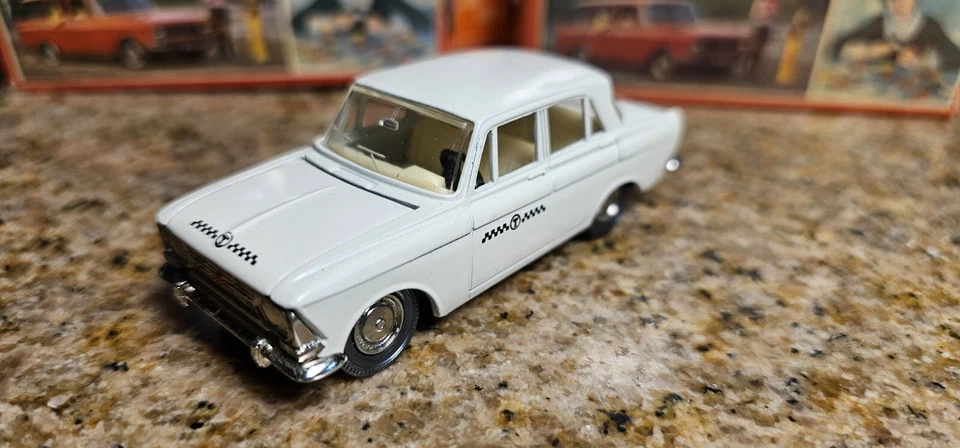 1977 Moskvich 408 Taxi Novoexport A1, USSR CCCP 1:43 Box,MEGA RARE! Barn Find!  - Image 1 of 4