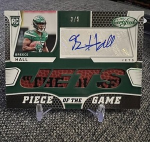 2022 Breece Hall Pieces of the Game Certified RC Auto “The Duke” Patch /5