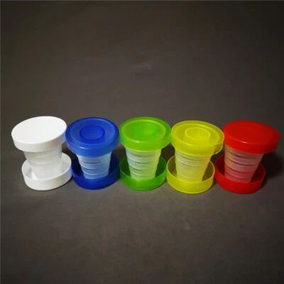 BICCHIERI 8 PZ in plastica pieghevole 120 ML PER CAMPEGGIO VIAGGIO PORTA PILLOLE - Immagine 1 di 2