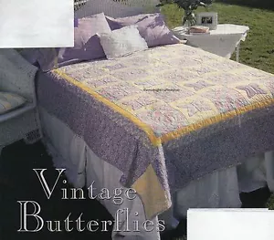 Vintage Schmetterlinge Quilt Muster zusammengesetzt/Applikation PS - Bild 1 von 1