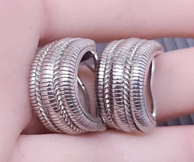 Pendientes de aro vintage Judith Ripka de plata de ley Foto 1 de 4