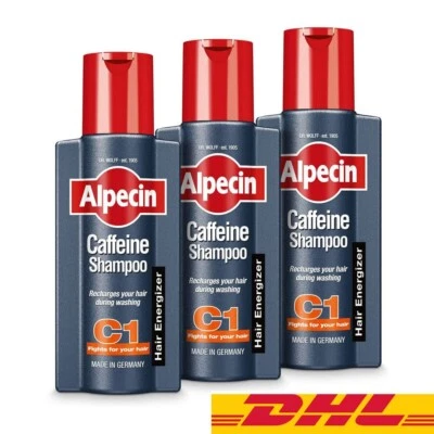 Champú con cafeína Alpecin C1 250 ml 3 botellas envío rápido (DHL) Foto 1 de 3