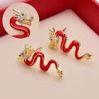 Red Earrings New Year Dragon Earrings Hot Chinese Zodiac Earrings  Women