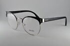 Prada Eyeglasses PR 63TV 1AB1O1 Black/Silver, Size 52-19-140