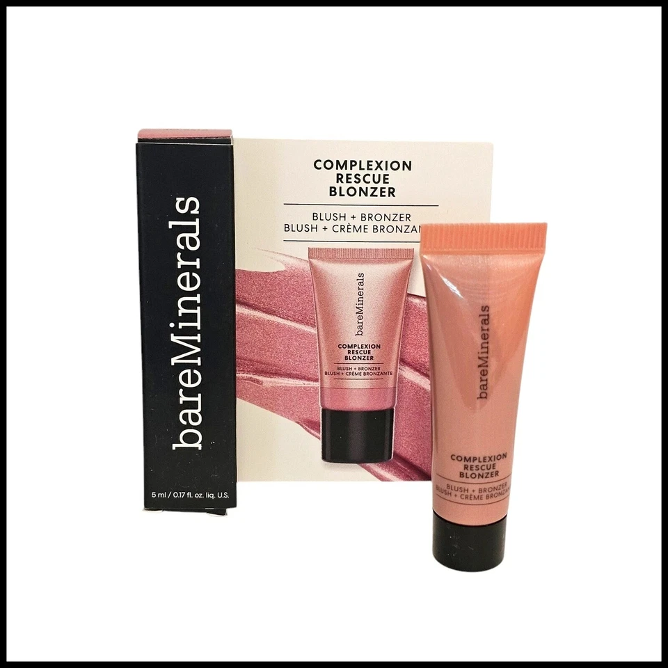 BRONCEADOR Y RUBOR RESCATE TEZ MINERALES DESNUDOS - BESO DE MALVA (NUEVO SIN CAJA/Tamaño de viaje Foto 1 de 1
