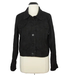 MARSHALL FIELDS Jacket size 16 Womens Black Floral Print - Picture 1 of 7