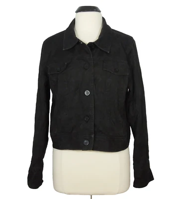 Chaqueta MARSHALL FIELDS para mujer talla 16 negra con estampado floral Foto 1 de 4