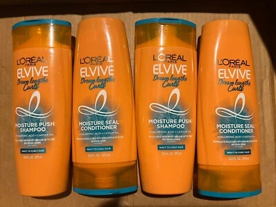 4 L'OREAL Paris ELVIVE Dream Lengths Curls - 2 Shampoo &  2 Conditioner 12.6 oz - Image 1 of 2