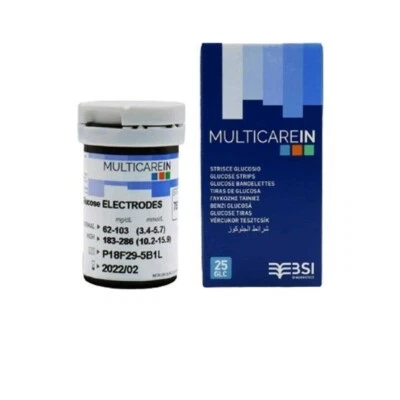 25 PZ Strisce - Strisce Reattive per Elettrodi Trigliceridi MULTICARE-IN - Immagine 1 di 3