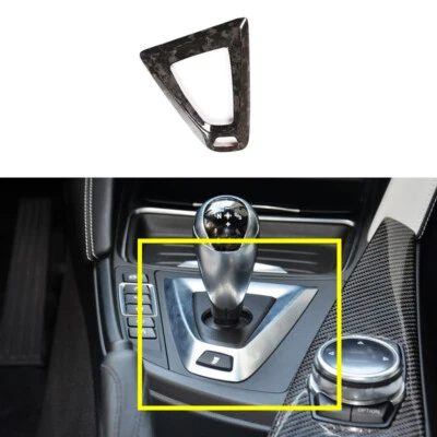 Forged Carbon Fiber Shift Console Base trim Cover Fit For BMW M3 M4 F80 2014-18 - Image 1 of 4