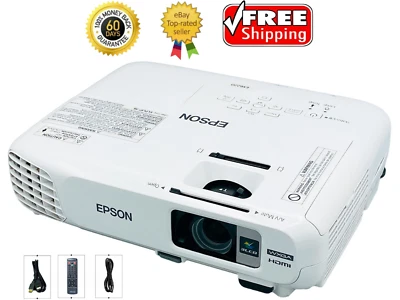 Epson EX6220 3LCD Projector Portable 3000 ANSI Home Theater 4k HDMI w/Remote - Image 1 of 4