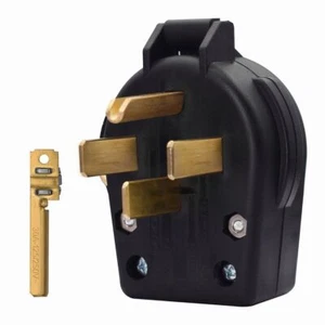 NEMA 14-50P Plug, 4 Prong Dryer/Range Oven Stove Angle Plug, 30-50 Amp 125/250V* - Picture 1 of 7