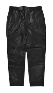 Polo Ralph Lauren Black Leather Dress Pants Slacks New $998 - Picture 1 of 3