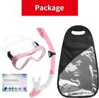 Pink Snorkel Gear Set Mask Comfortable Dive Snorkeling Anti-Fog Diving Dry Adult
