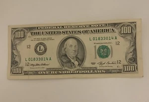 100 Dollar Bill Low Serial Number 1993 - Picture 1 of 2
