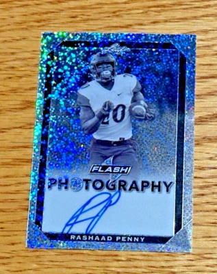 RASHAAD PENNY 2018 Leaf #FP-RP1 Flash Photography Rookie RC Auto - Image 1 of 2
