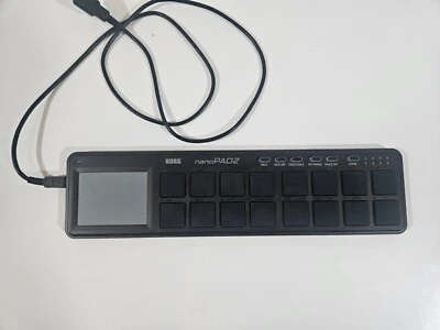 Korg NanoPad2 Slim-Line USB Drum MIDI Pad Controller Black - Image 1 of 3