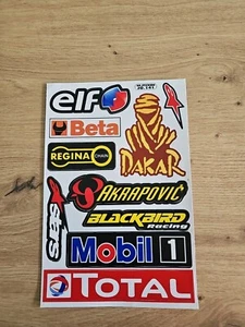 1 Aufkleber Sticker Bogen Regina Elf AKRAPOVIC Total Motorradsport Biker Tuning - Bild 1 von 1