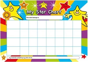 SuperStickers A4 Star Reward Chart with 50 Stickers - Picture 1 of 3