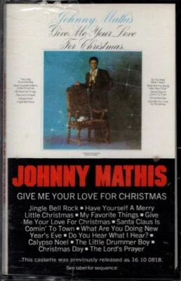 JOHNNY MATHIS "LOVE FOR CHRISTMAS" CASSETTE 1978 columbia sealed - Image 1 of 2
