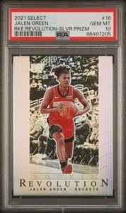 2021 Select Jalen Green #18 Rookie Revolution Silver Prizm PSA 10 GEM MT - Imagen 1 de 2
