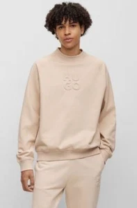 Men's Hugo Embossed Sweatshirt Long Sleeve Crew neck - Picture 1 of 14