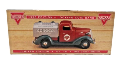 Limited Edition Die Cast Liberty Classic 1937 Conoco Chevy Tanker Coin Bank - Image 1 of 4