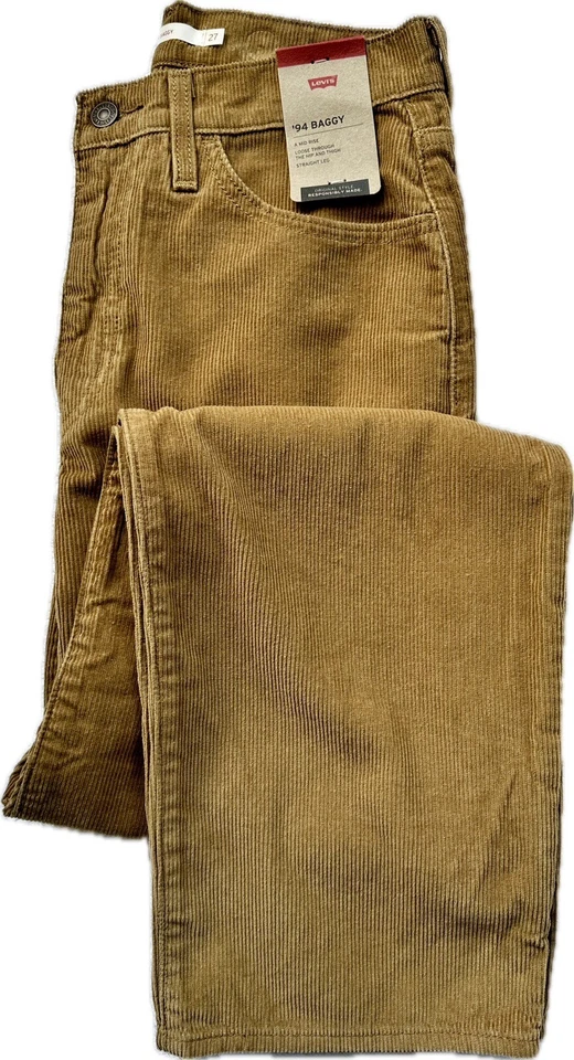 Levi's женщин '94 мешковатые вельветовые брюки размер: 27 x 31 - Изображение 1 из 4