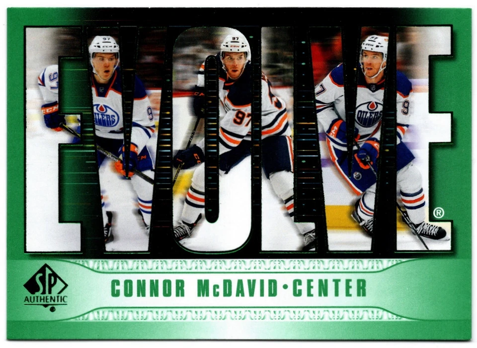 2023-24 Upper Deck SP Authentic Evolve Green CONNOR McDAVID #E-1 Edmonton Oilers - Image 1 of 1