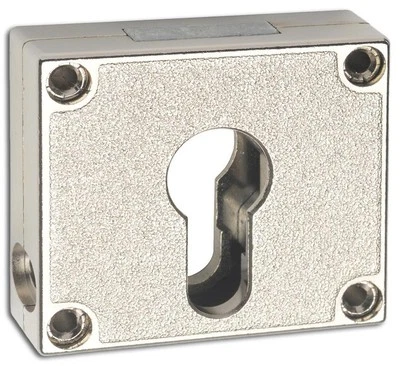 JUNIE Möbel-Riegelkastenschloss 7445,D 25mm, für Profilzylinder, Met. vernickelt