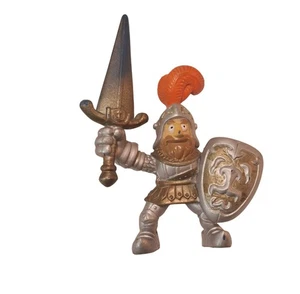 Keenway Medieval Knight Figure Silver Armor Orange PVC - Picture 1 of 12