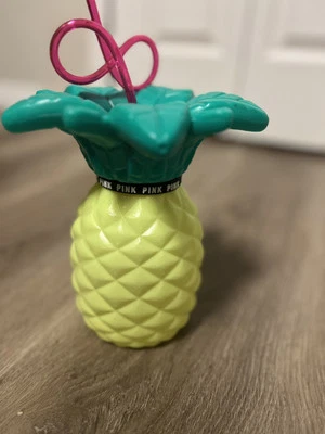 Victoria's Secret Pink-A-Colada Pinapple Spring Break 27oz Cup Water Bottle NEW - Image 1 of 2