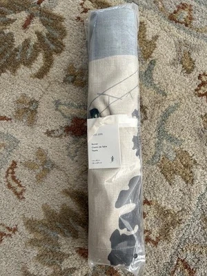 Corredor de mesa estampado esquiador retro West Elm Pottery Barn St. Jude 90" l. Nuevo con etiquetas Foto 1 de 3